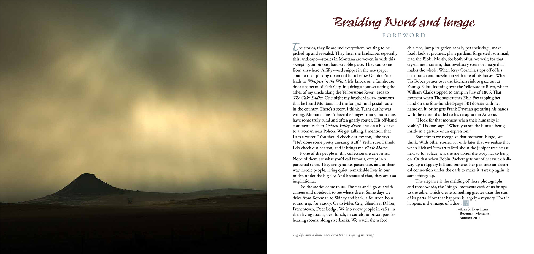 Montana Photographer Thomas Lee -Foreword